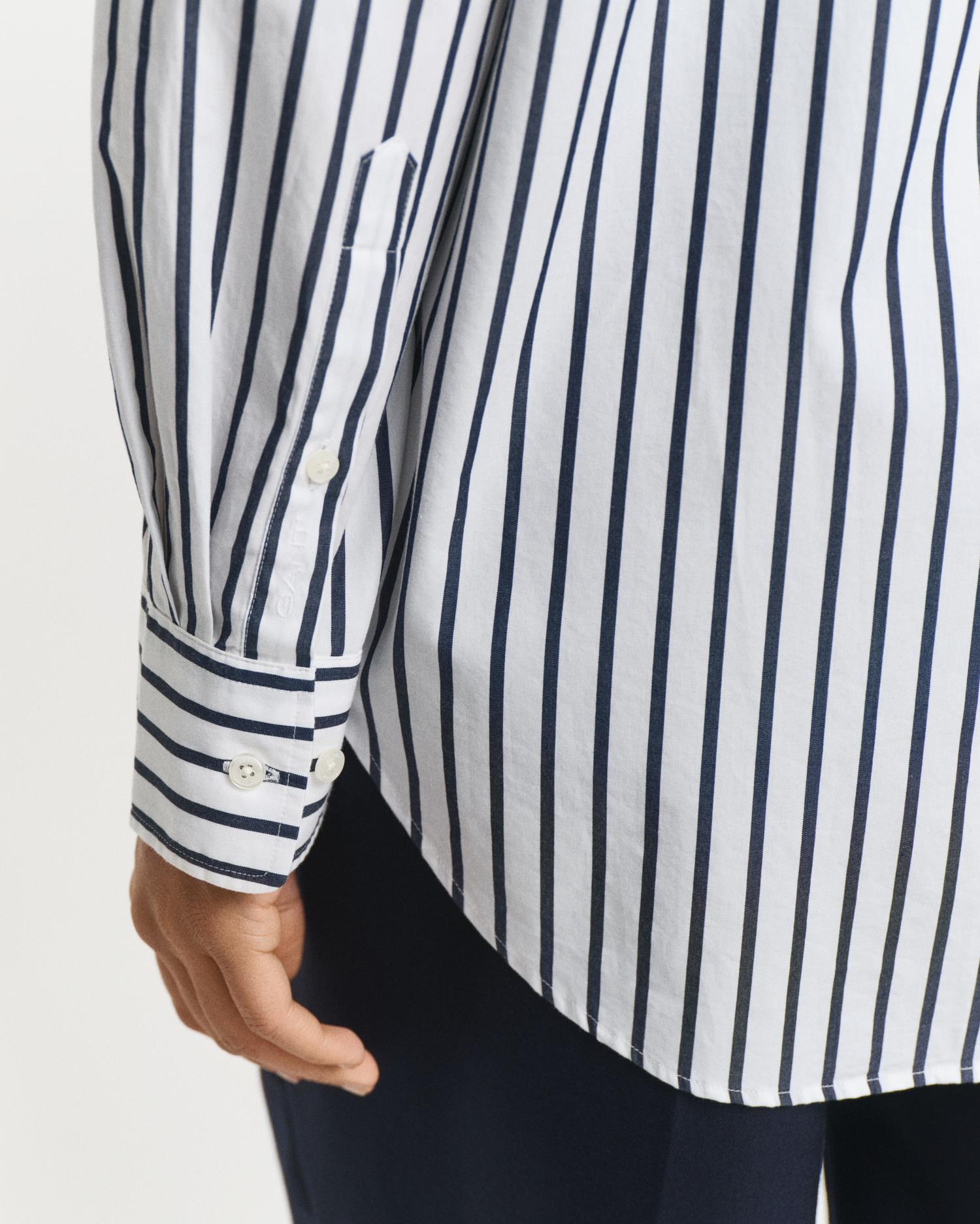 Rel Classic Poplin Striped Shirt-Skjorte-Gant-Aandahls