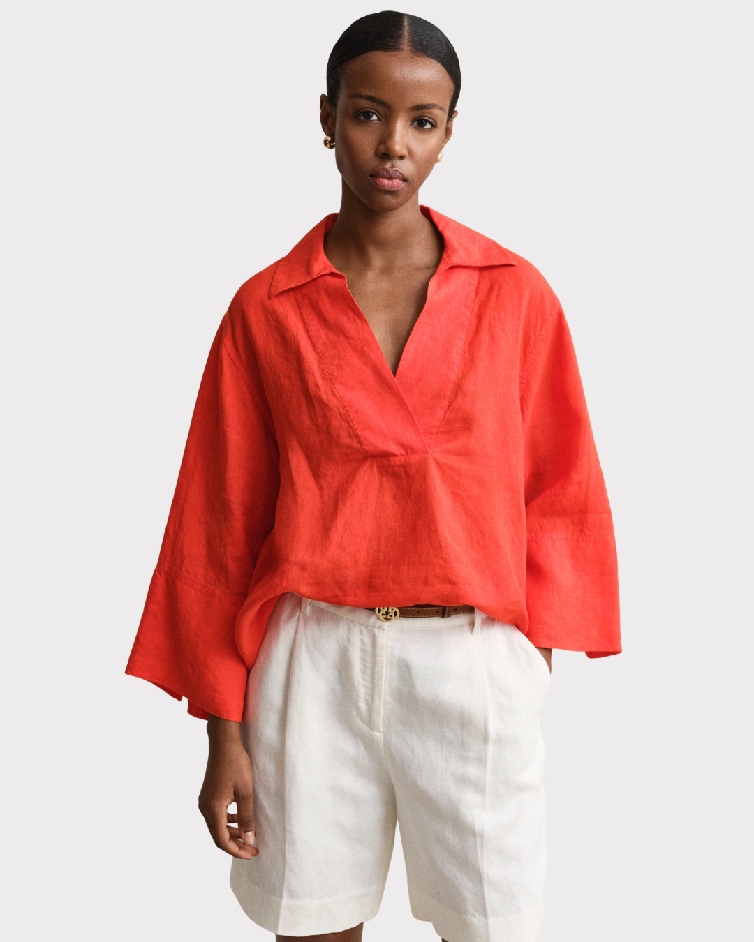 Rel Linen Popover Shirt-Overdel-Gant-Aandahls