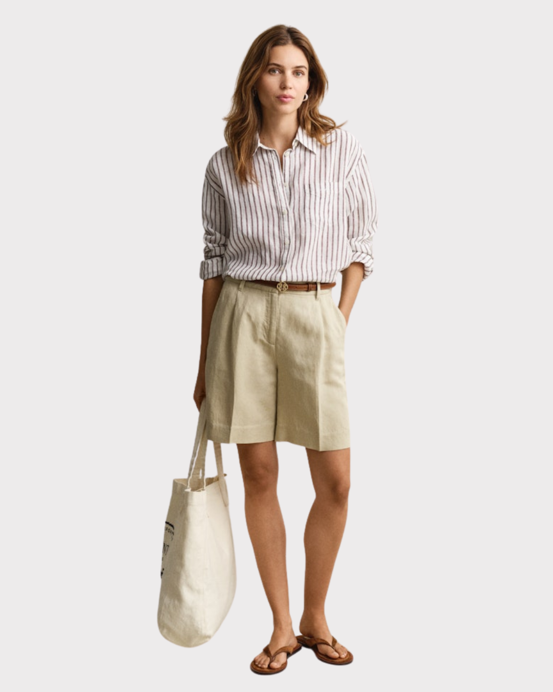 Rel Striped Linen Ls Shirt-Skjorter-Gant-Aandahls