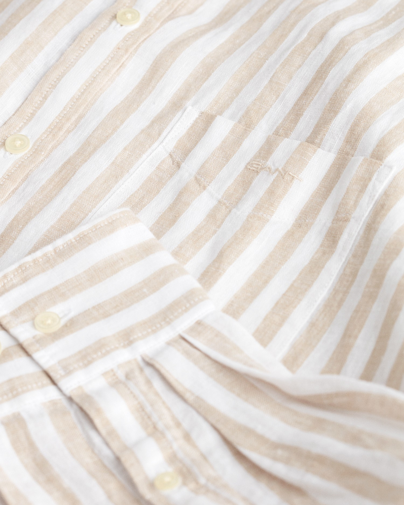 Rel Striped Linen Shirt-Skjorte-Gant-Aandahls