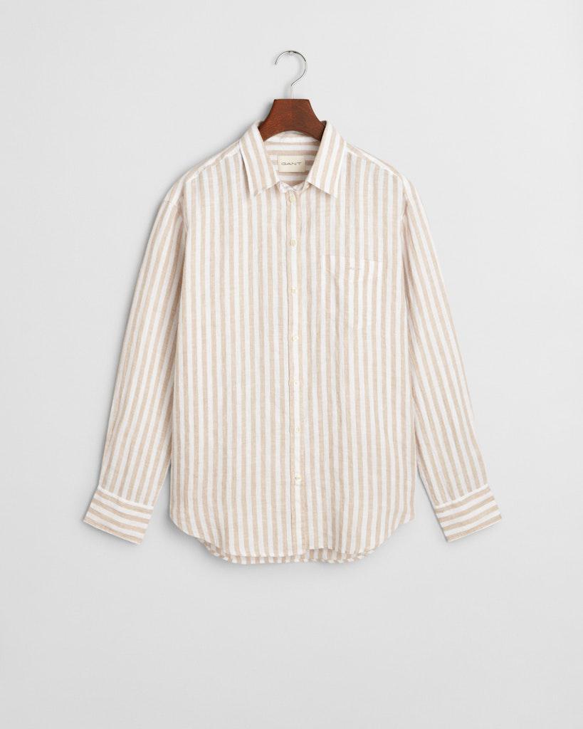 Rel Striped Linen Shirt-Skjorte-Gant-Aandahls