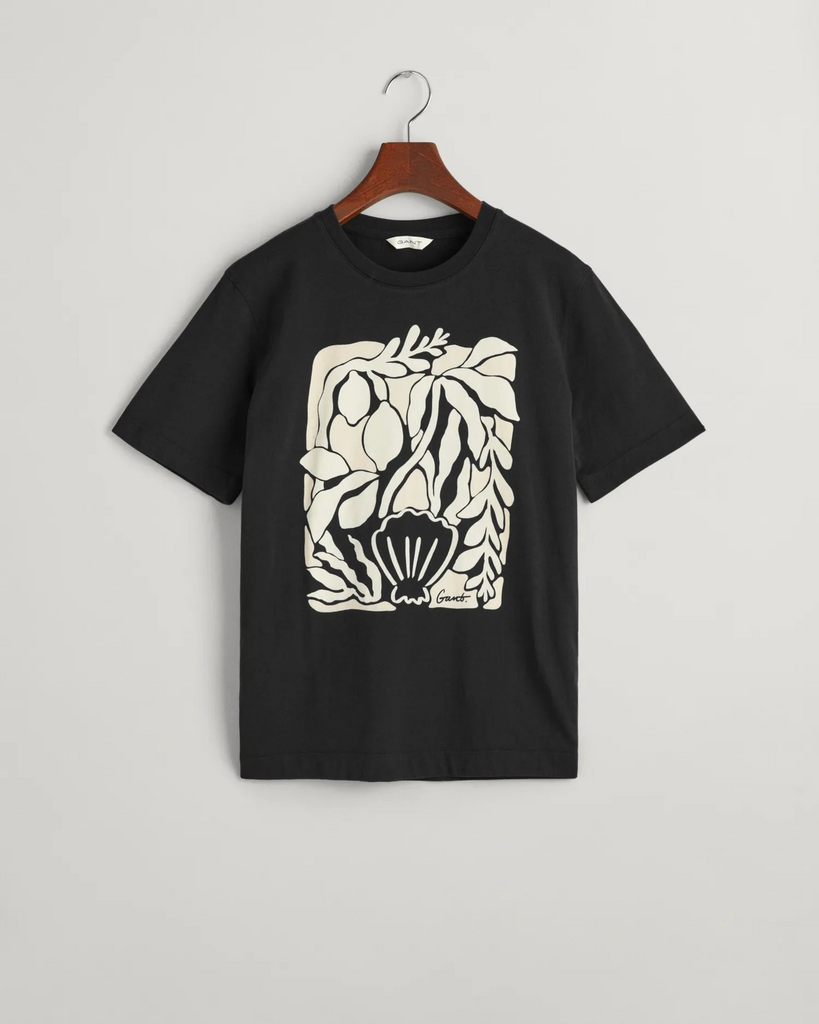 Rel palm print ss t-shirt-T-shirt-Gant-Aandahls