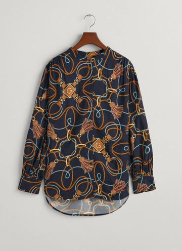 Rel rope print blouse-Bluser-Gant-Aandahls