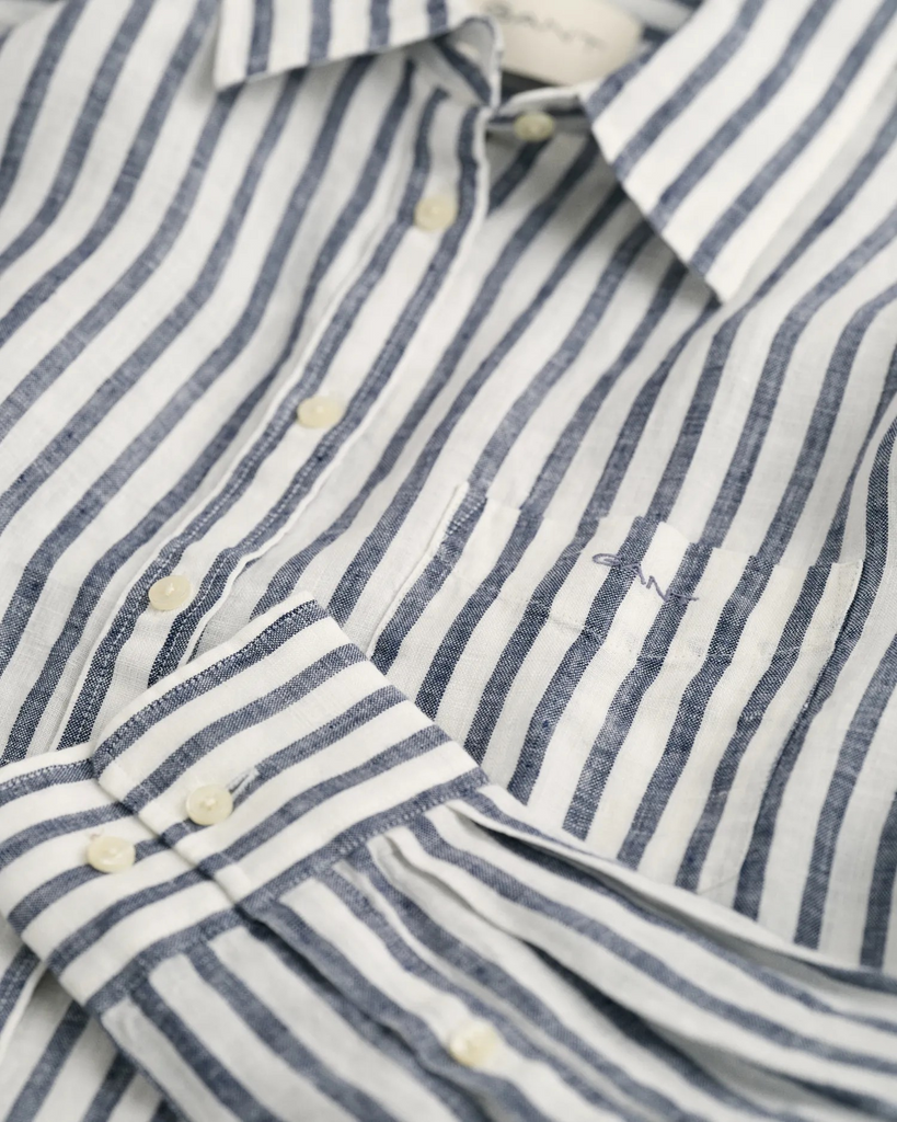 Rel striped linen shirt-Skjorte-Gant-Aandahls