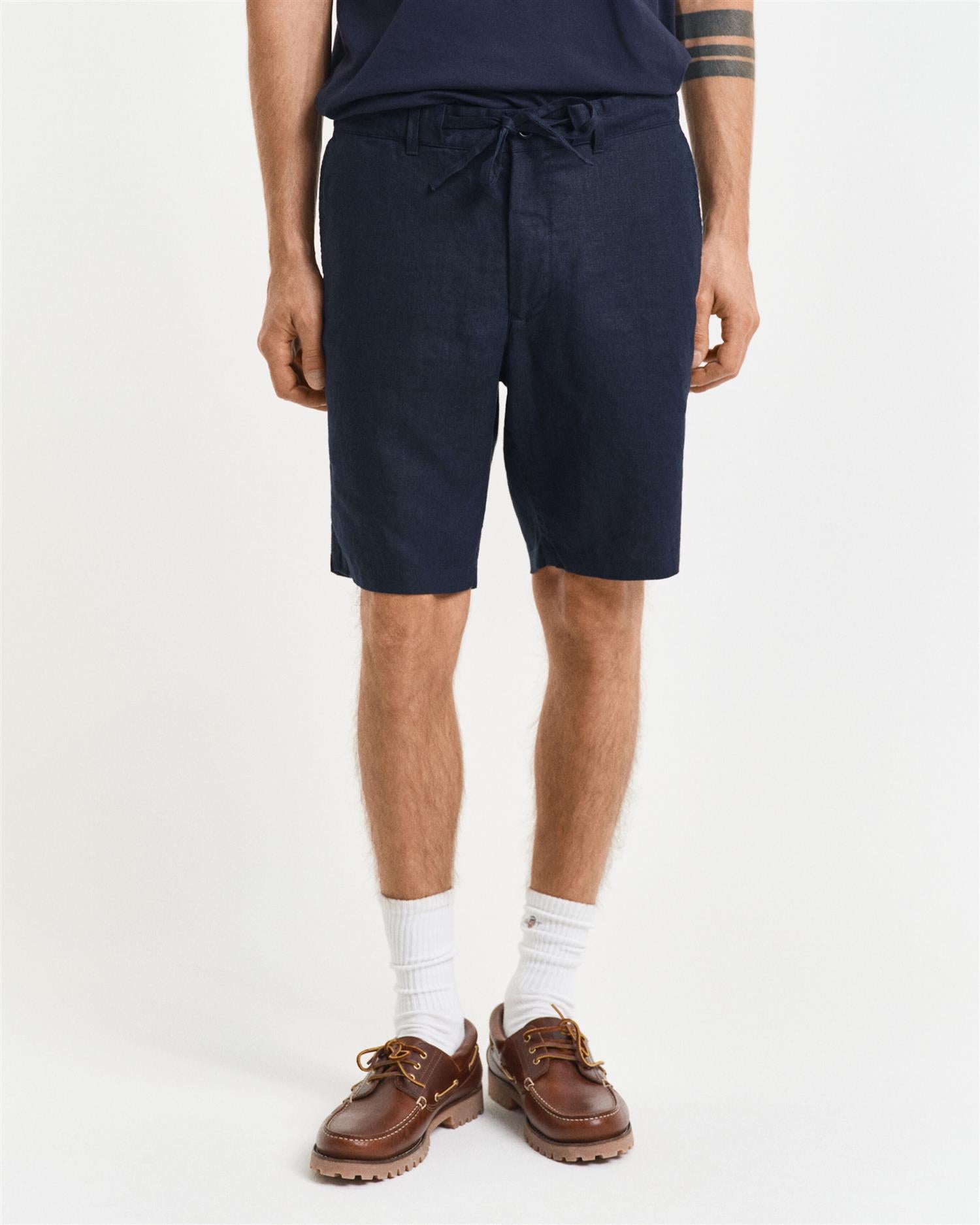 Relaxed Linen Ds Shorts-Shorts-Gant-Aandahls