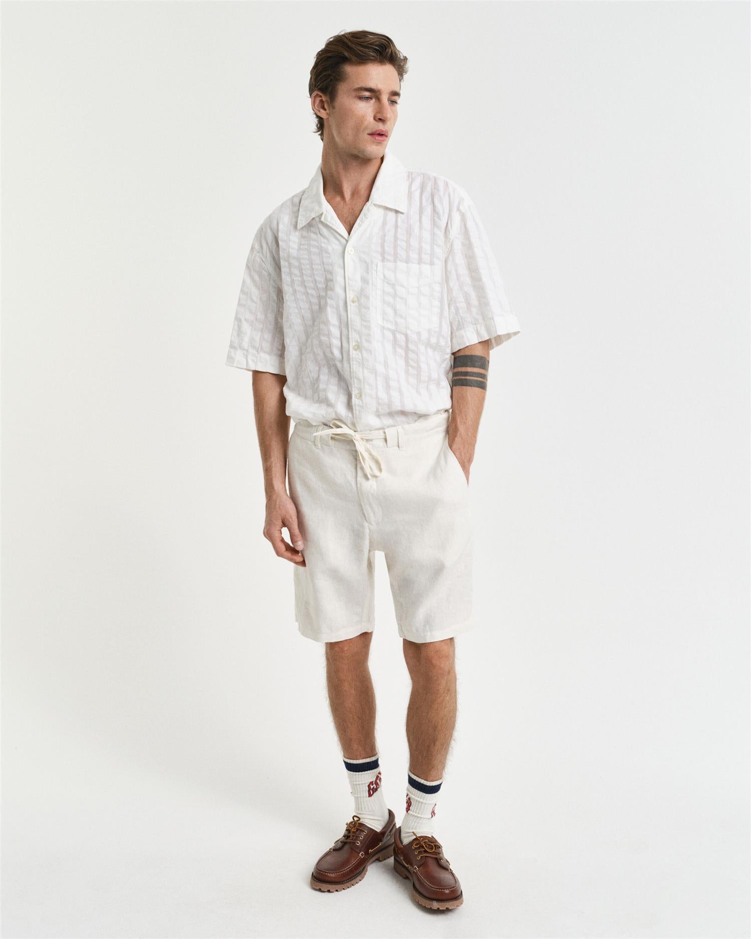 Relaxed Linen Ds Shorts-Shorts-Gant-Aandahls