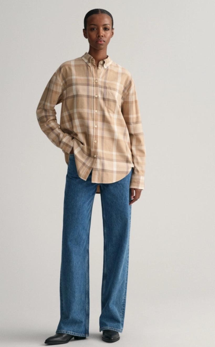 Relaxed checked flannel-Skjorte-Gant-Aandahls