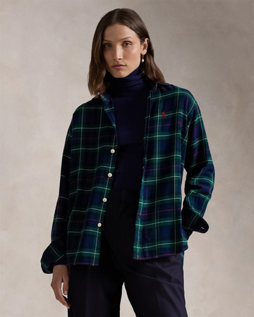 Relaxed fit plaid cotton shirt-Skjorte-Polo Ralph Lauren-Aandahls