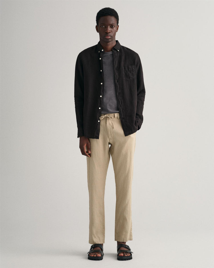 Relaxed linen DS pants-Bukser-Gant-Aandahls