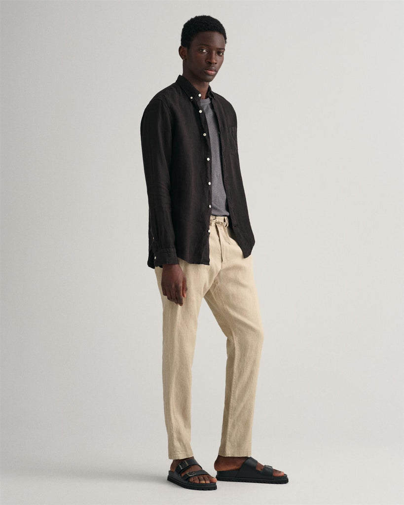 Relaxed linen DS pants-Bukser-Gant-Aandahls