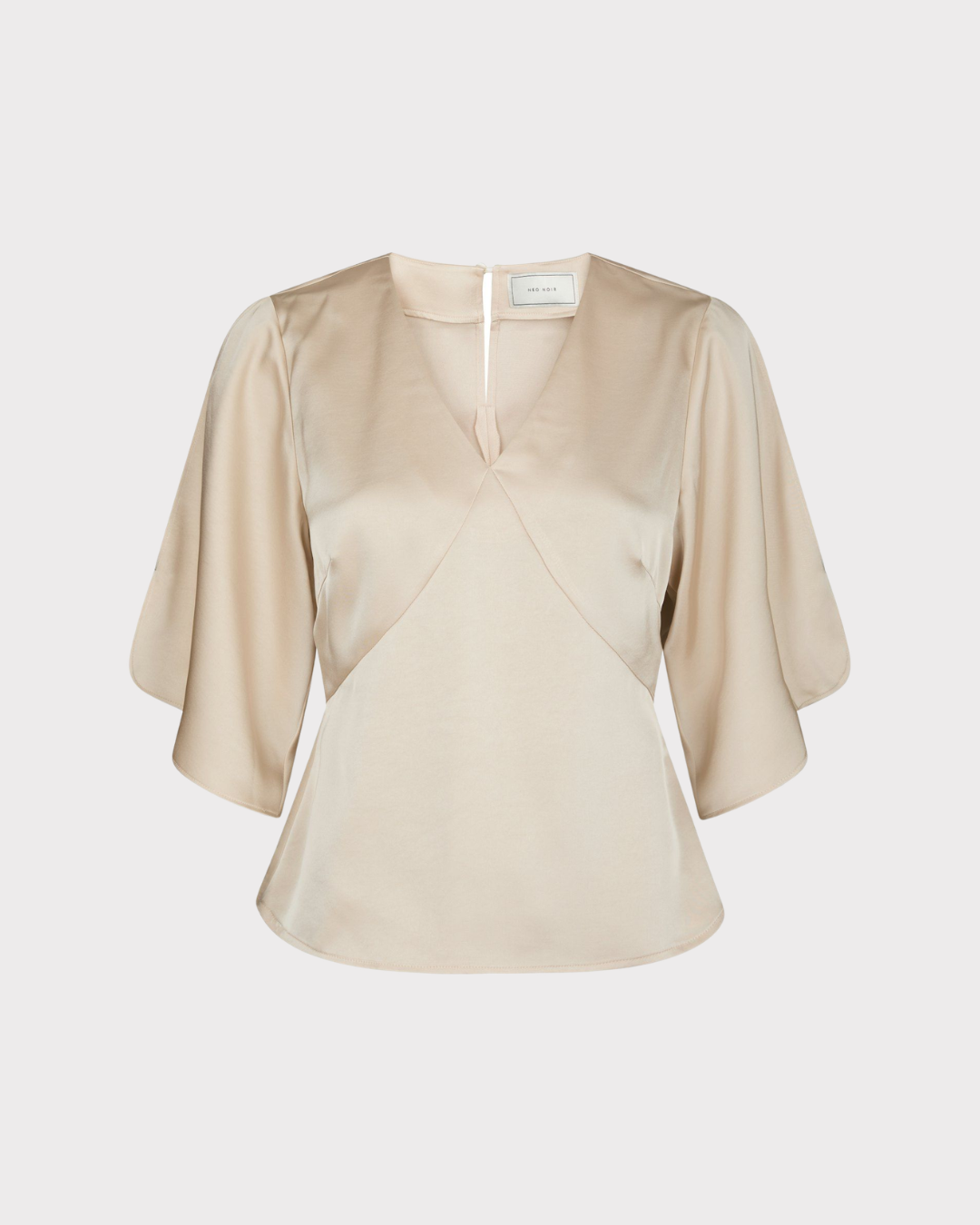 Remana Heavy Sateen Blouse-Overdel-Neo Noir-Aandahls