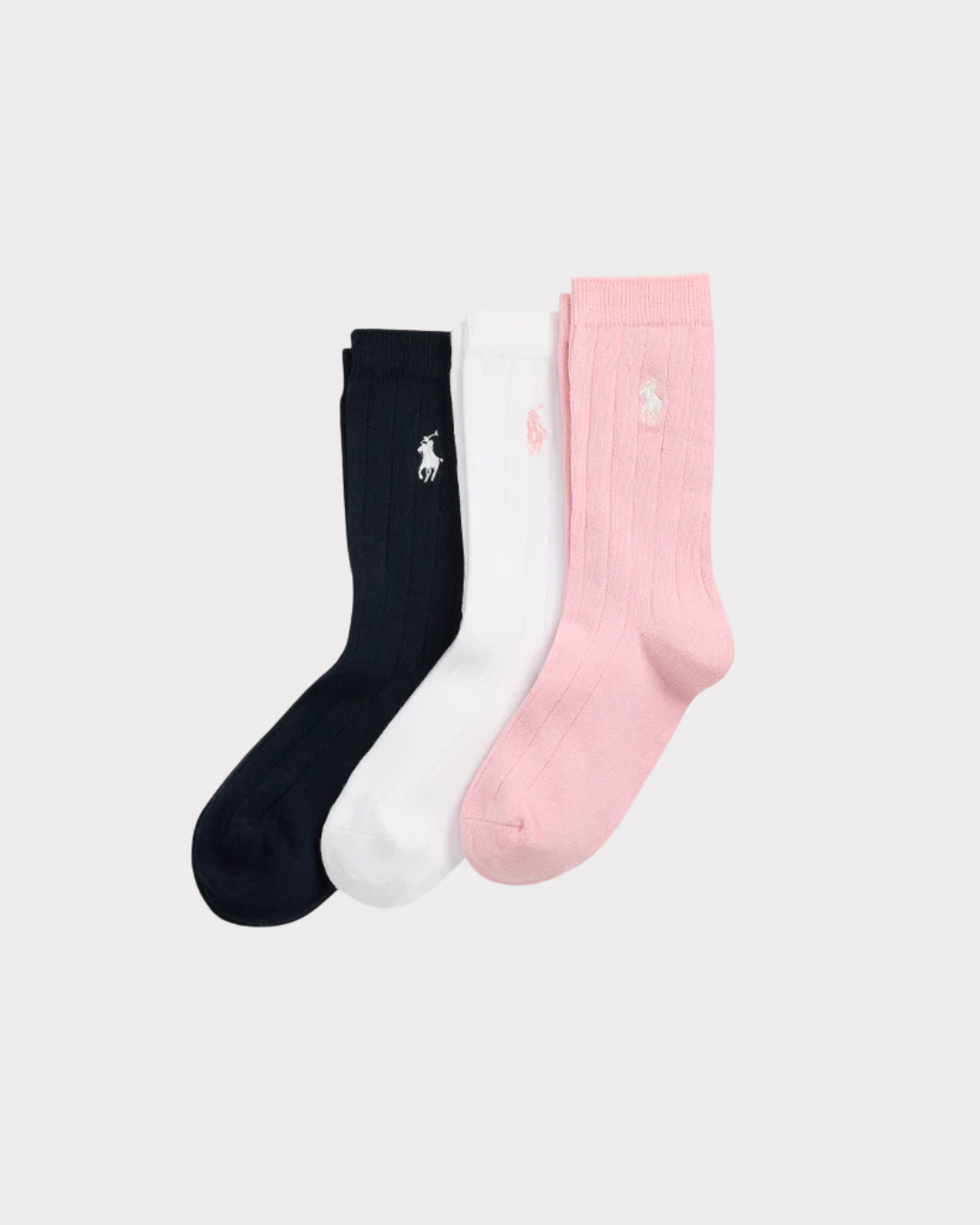 Ribbed Crew Sock 3-Pack-Strømper-Polo Ralph Lauren-Aandahls