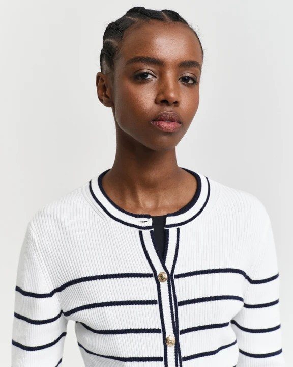 Ribbed breton cardigan-Cardigan-Gant-Aandahls