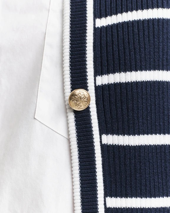 Ribbed breton cardigan-Cardigan-Gant-Aandahls