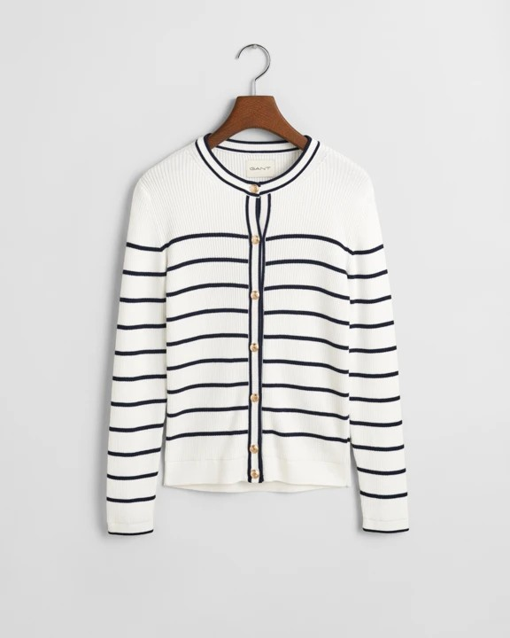 Ribbed breton cardigan-Cardigan-Gant-Aandahls