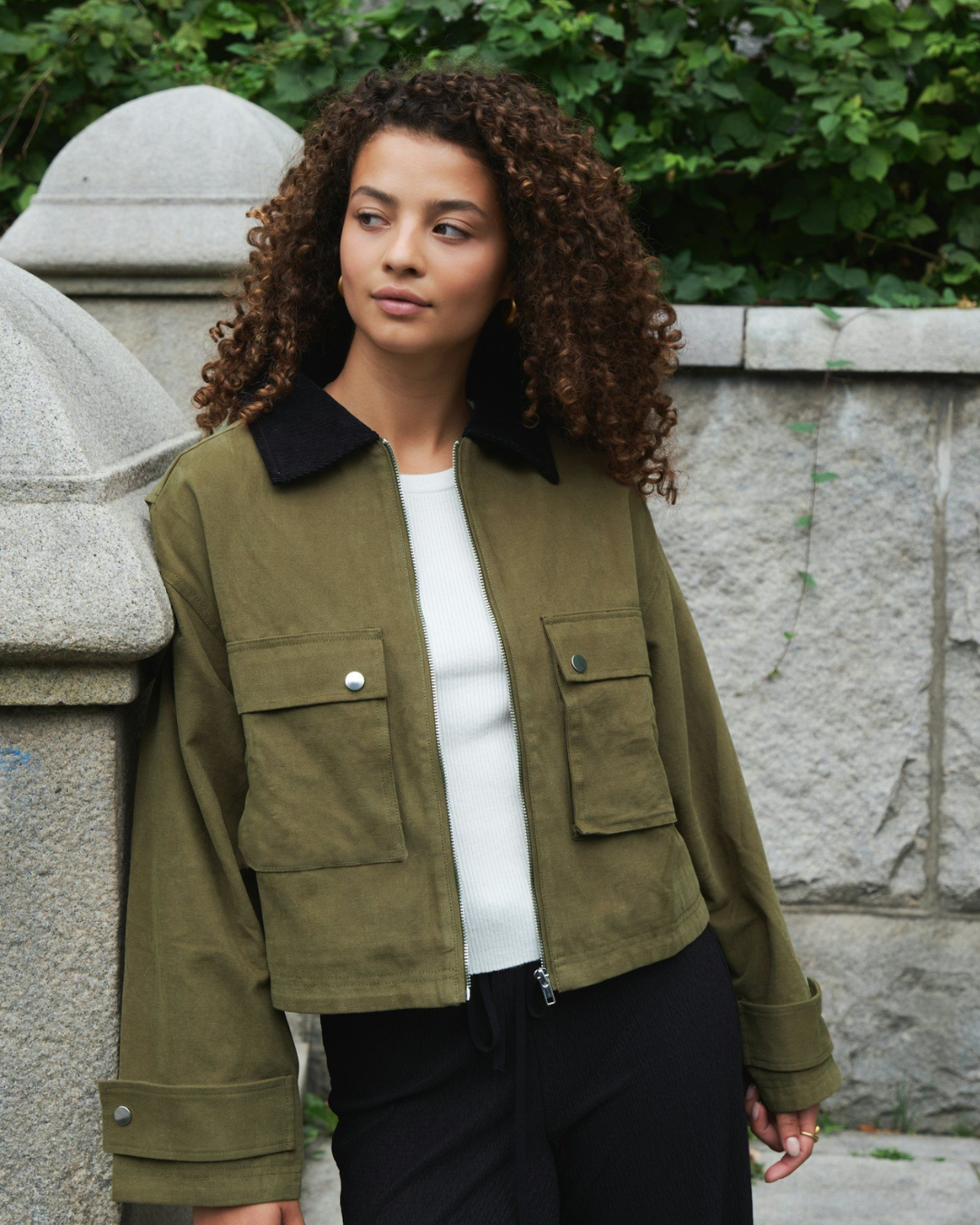 Rivera Canvas Boxy Jacket-Ytterjakker-Neo Noir-Aandahls