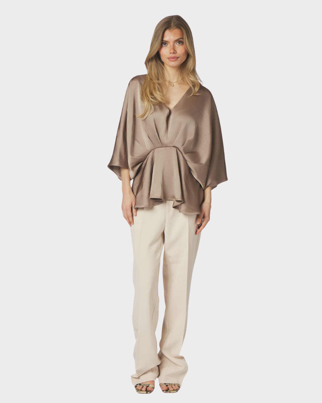 Rivina Heavy Sateen Blouse-Overdel-Neo Noir-Aandahls