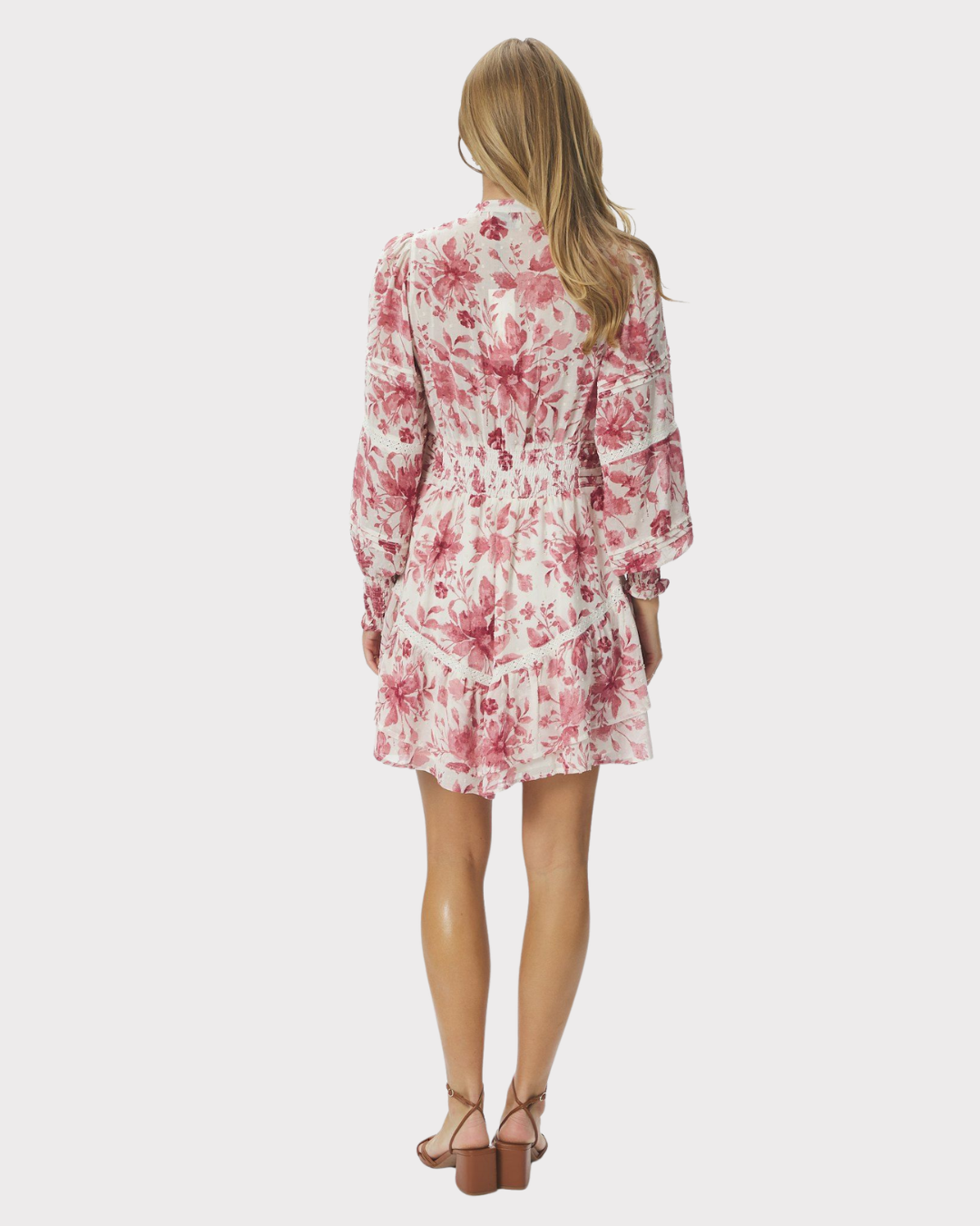 Roberta Flower print d823ress-Kjole-Neo Noir-Aandahls