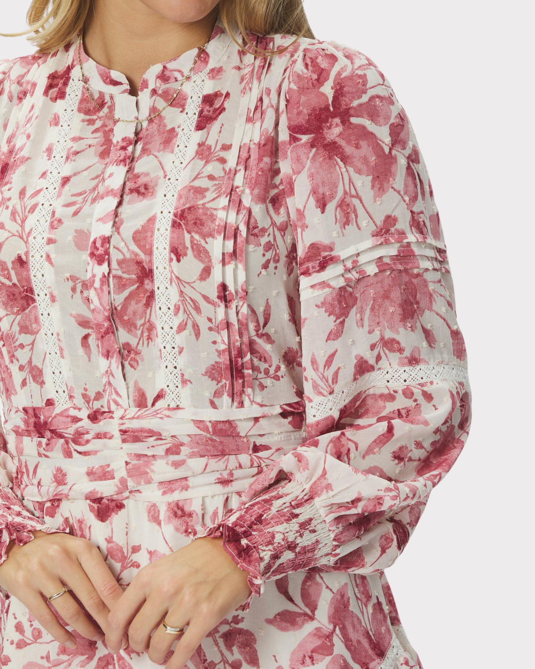 Roberta Flower print d823ress-Kjole-Neo Noir-Aandahls