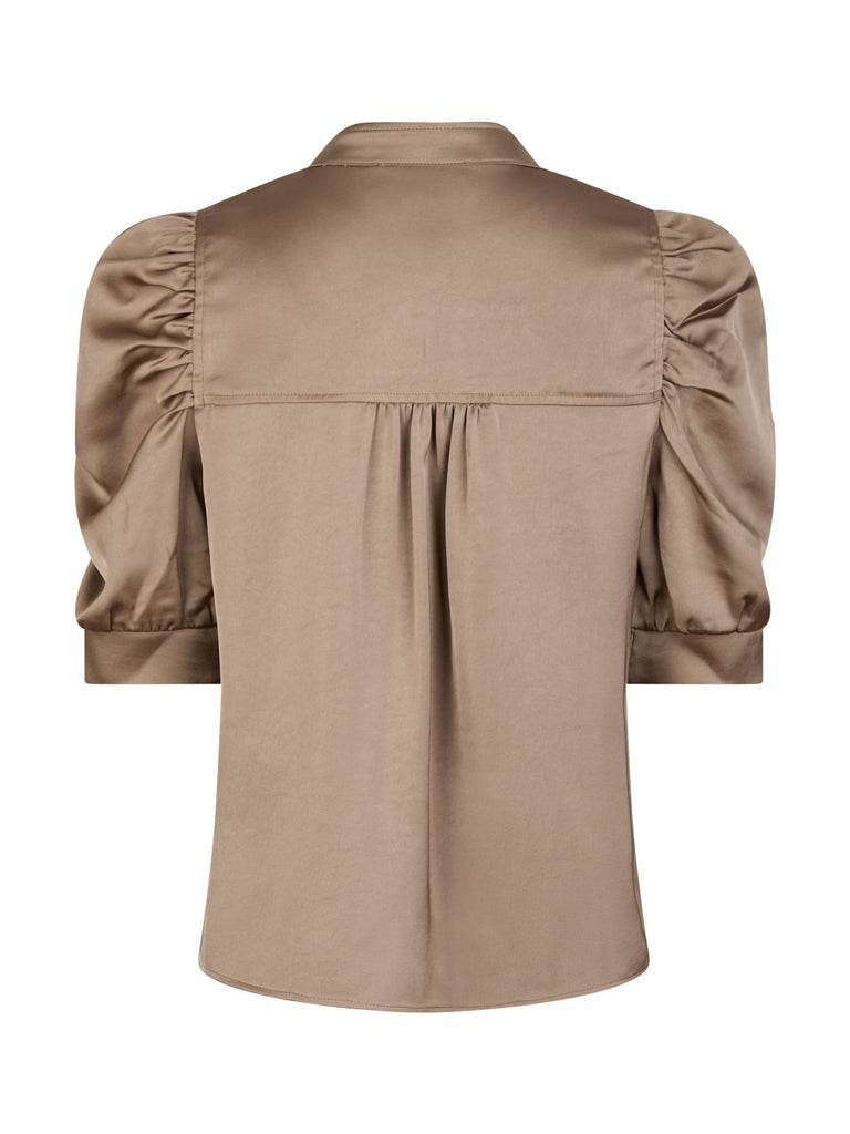 Roella Heavy Sateen Blouse-Bluser-Neo Noir-Aandahls