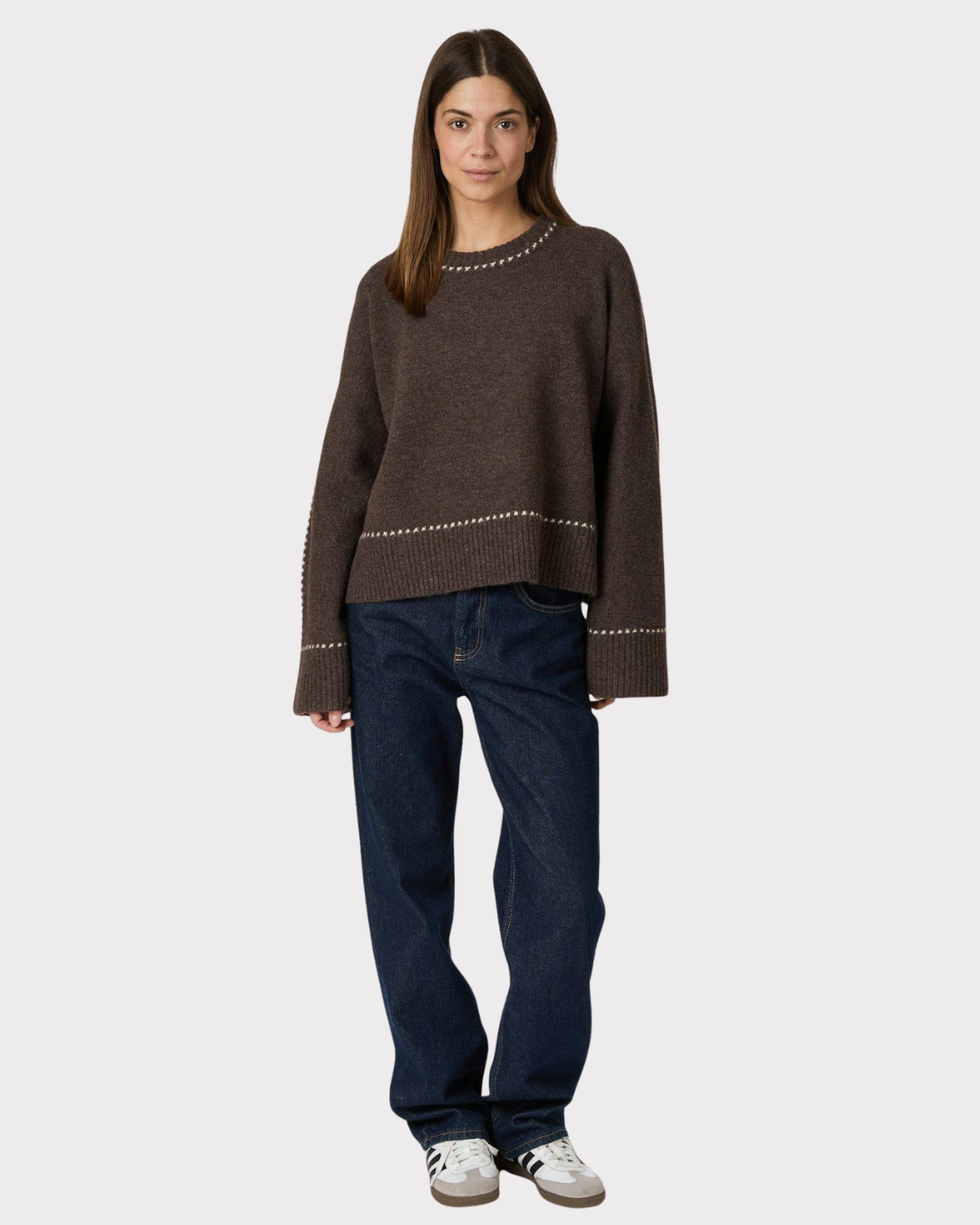 Roeme Knit Stitch Blouse-Genser-Neo Noir-Aandahls