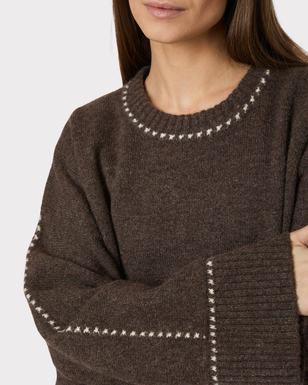Roeme Knit Stitch Blouse-Genser-Neo Noir-Aandahls