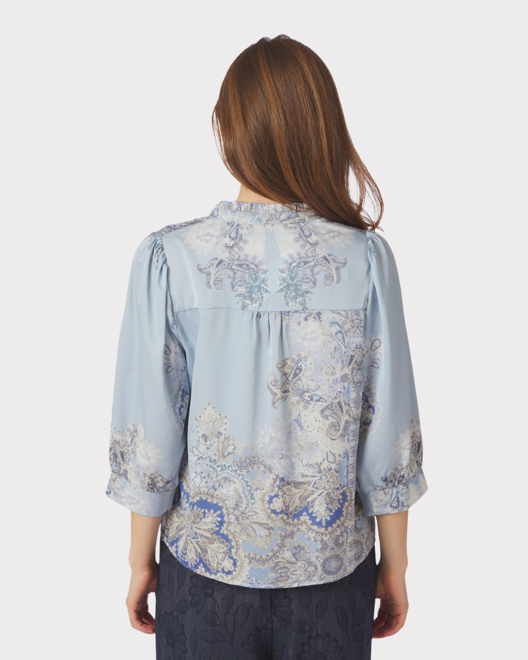 Roselle Artist Paisley Blouse-Overdel-Neo Noir-Aandahls