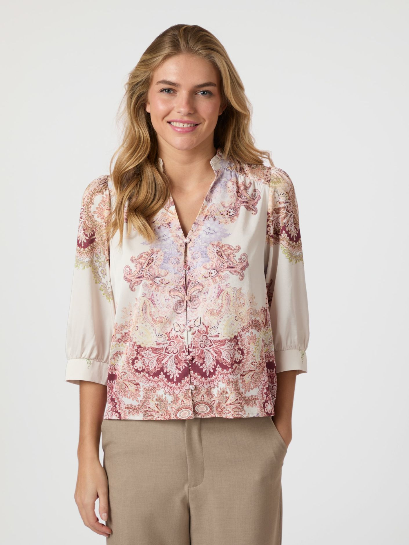Roselle Artist Paisley Blouse-Overdel-Neo Noir-Aandahls