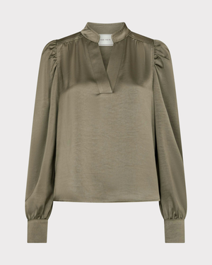 Rosslyn Heavy Sateen Blouse-Overdel-Neo Noir-Aandahls