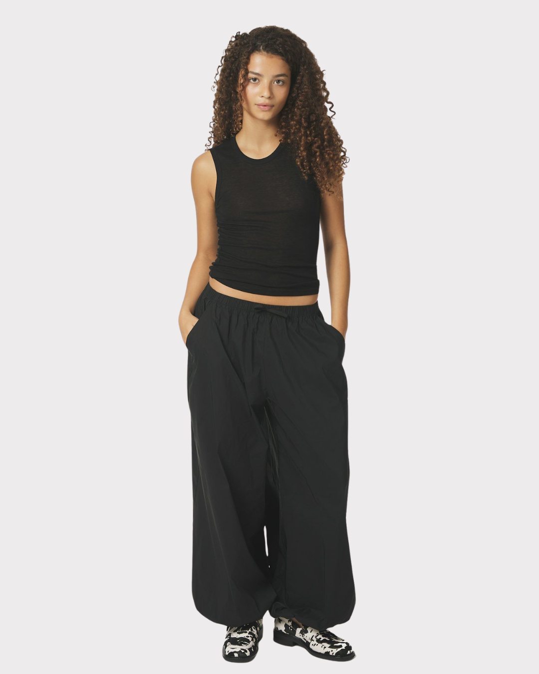 Roxanne ballon poplin pants-Bukse-Neo Noir-Aandahls
