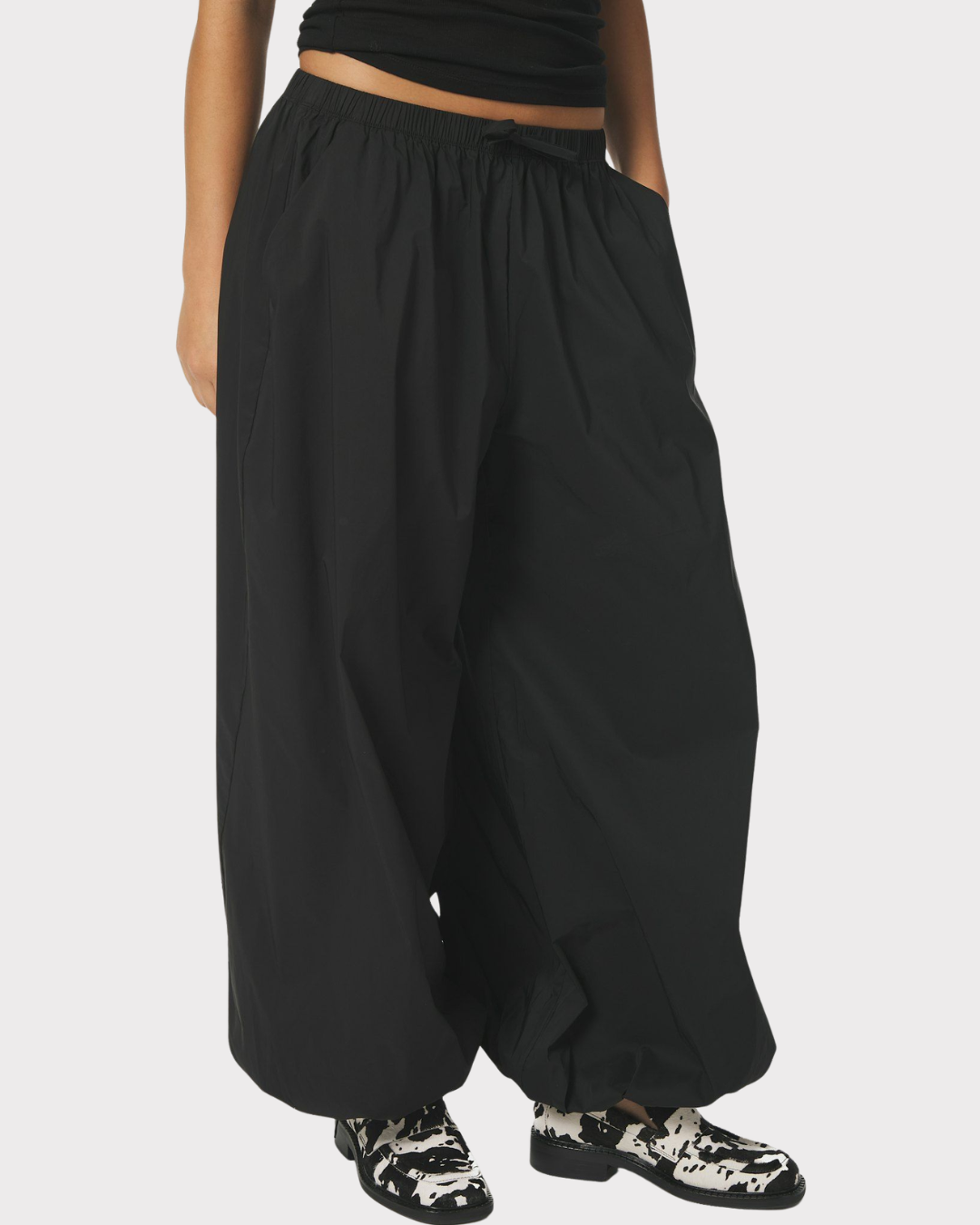 Roxanne ballon poplin pants-Bukse-Neo Noir-Aandahls