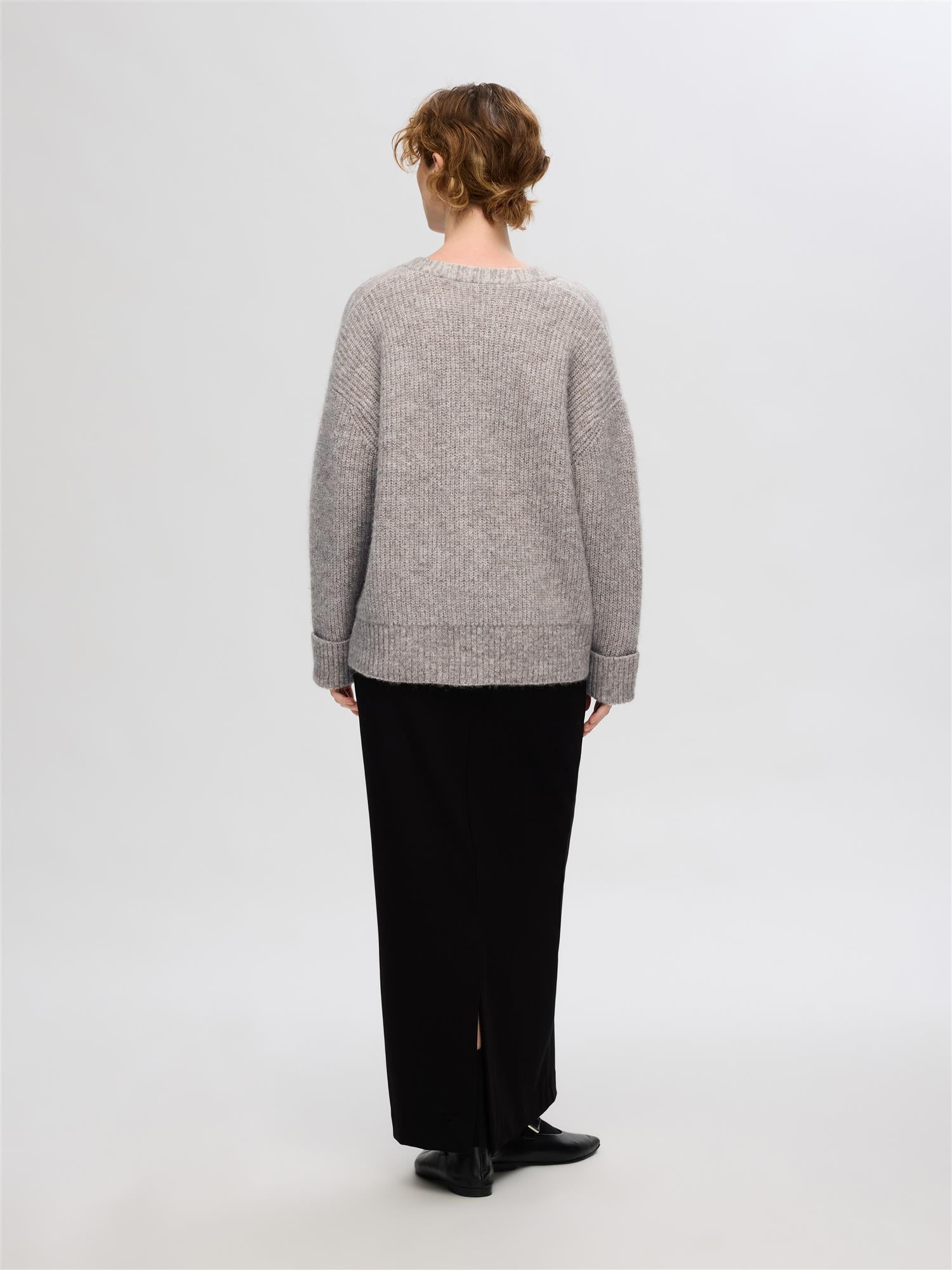 SLFAlva LS KNIT cardigan-Strikk-Selected Femme-Aandahls