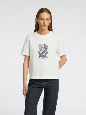 SLFEssential SS Boxy printed ink tee-T-shirt-Selected Femme-Aandahls