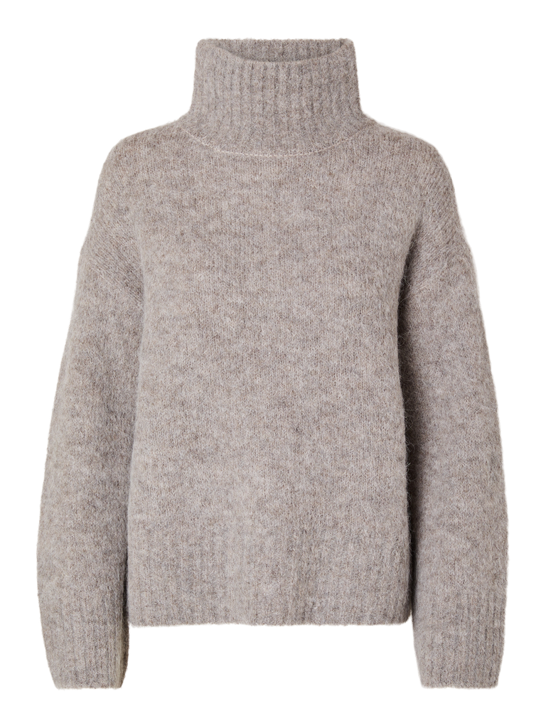 SLFGABELLA LS KNIT HIGH-NECK NOOS-Strikk-Selected Femme-Aandahls