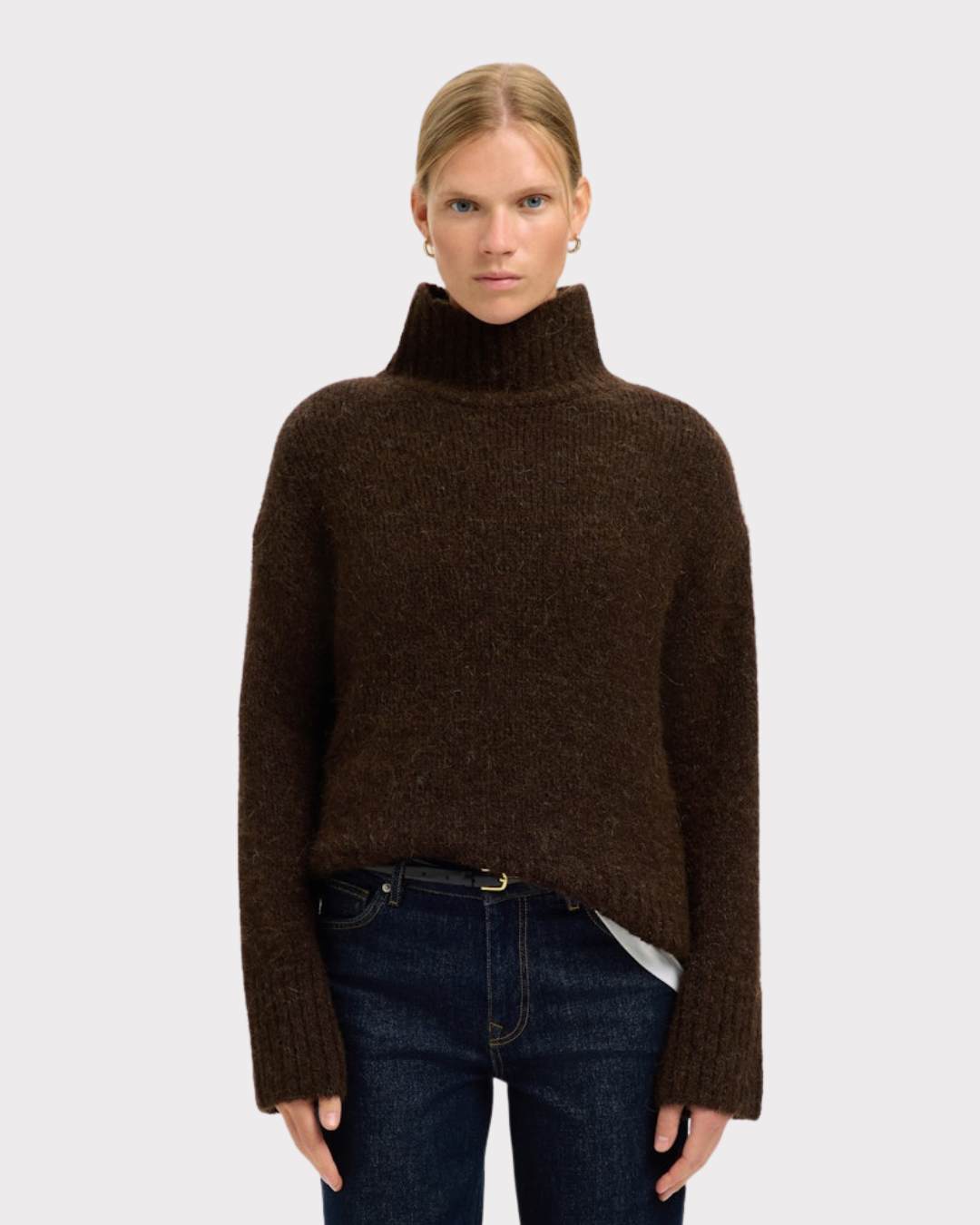 SLFGabriella LS KNIT HIGH NECK NOOS-Strikk-Selected Femme-Aandahls
