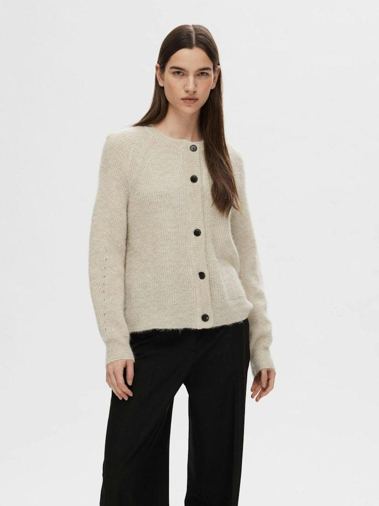 SLFLULU LS KNIT SHORT CARDIGAN NOOS-Cardigan-Selected Femme-Aandahls