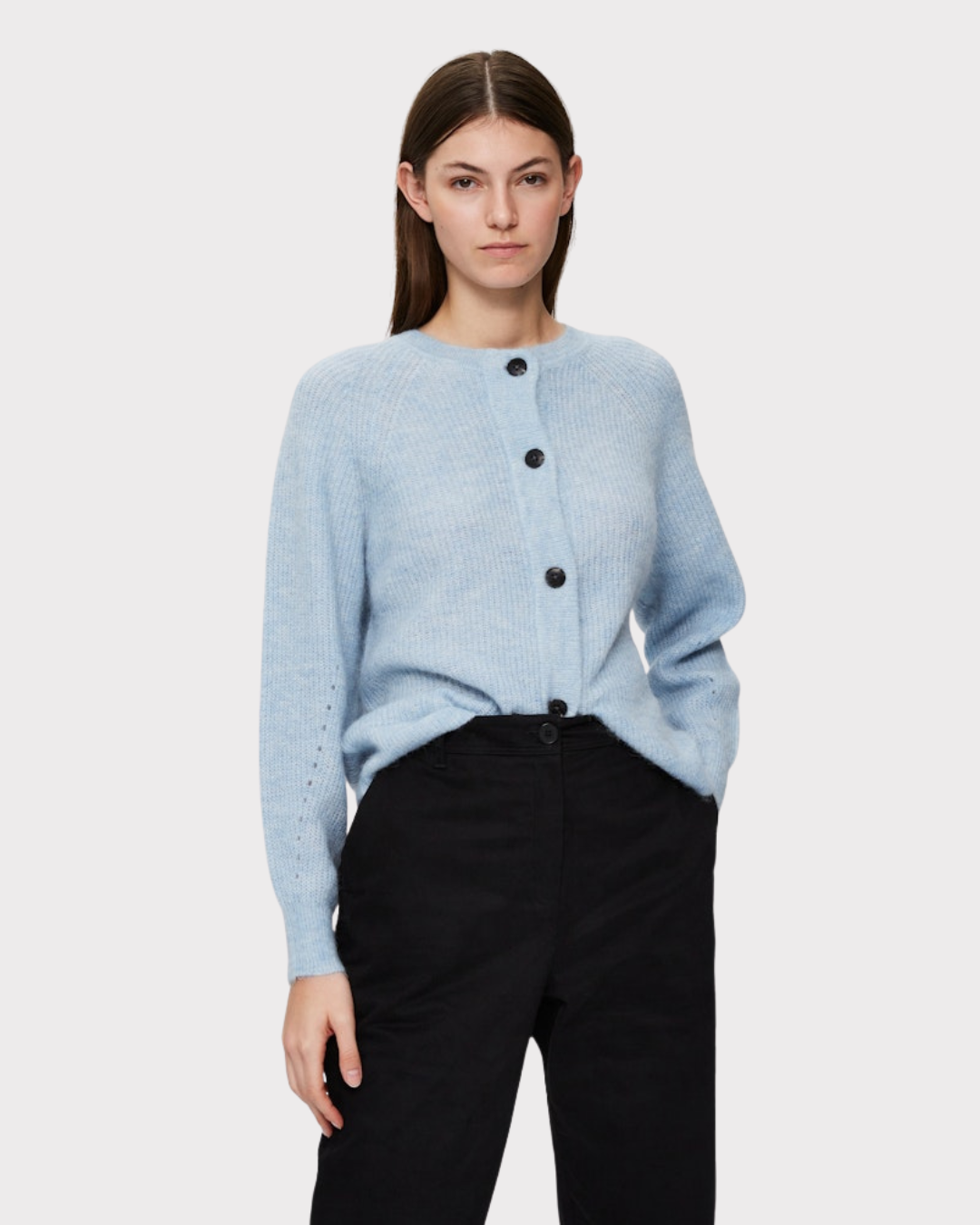 SLFLULU LS KNIT SHORT CARDIGAN NOOS-Cardigan-Selected Femme-Aandahls