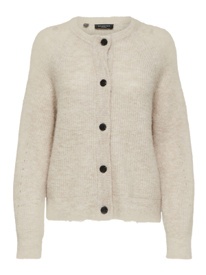 SLFLULU LS KNIT SHORT CARDIGAN NOOS-Cardigan-Selected Femme-Aandahls