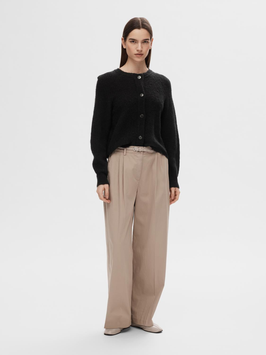 SLFLULU LS KNIT SHORT CARDIGAN NOOS-Genser-Selected-Aandahls