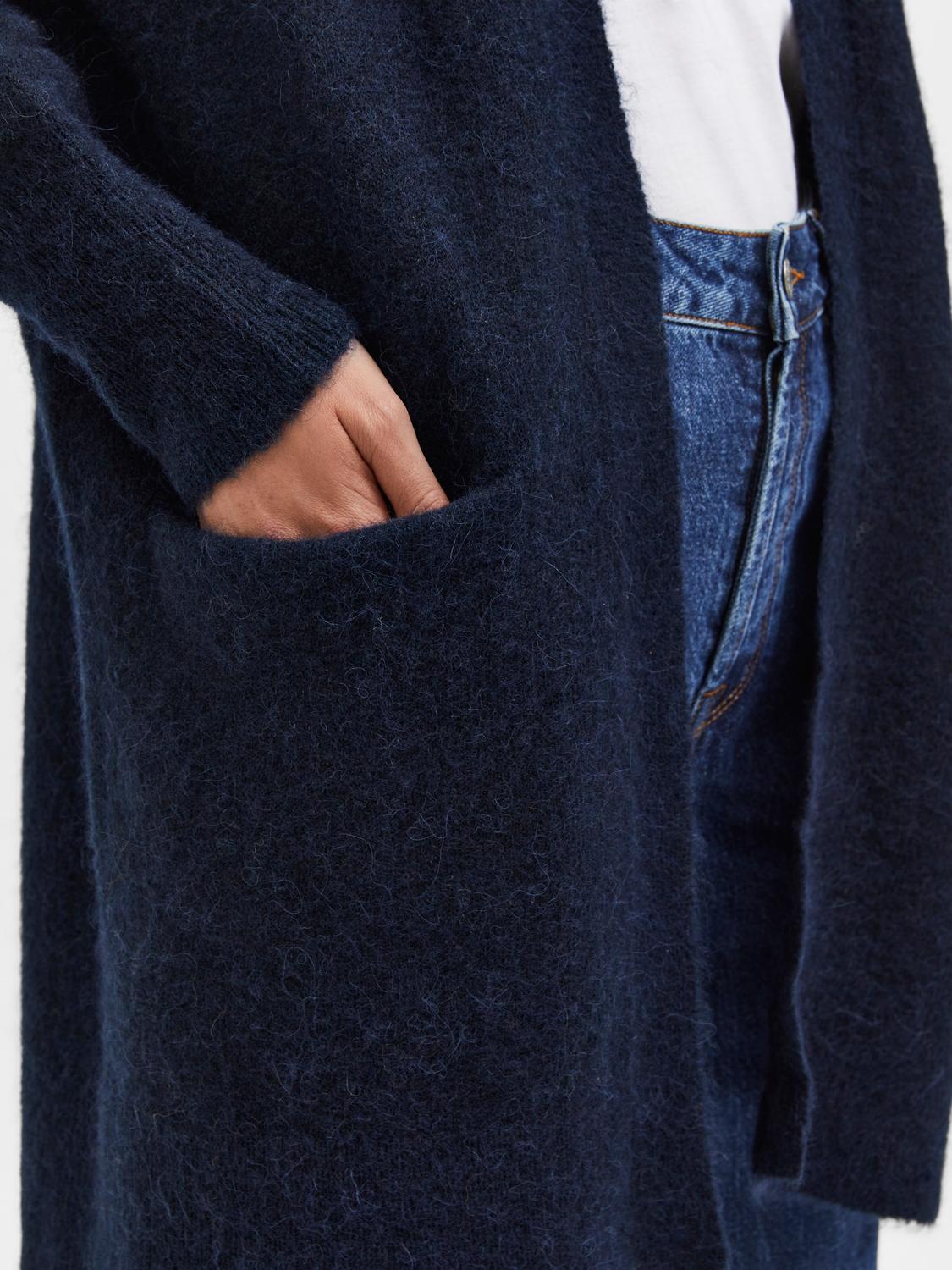 SLFLULU NEW LS KNIT LONG CARDIGAN B NOOS-Genser-Selected-Aandahls