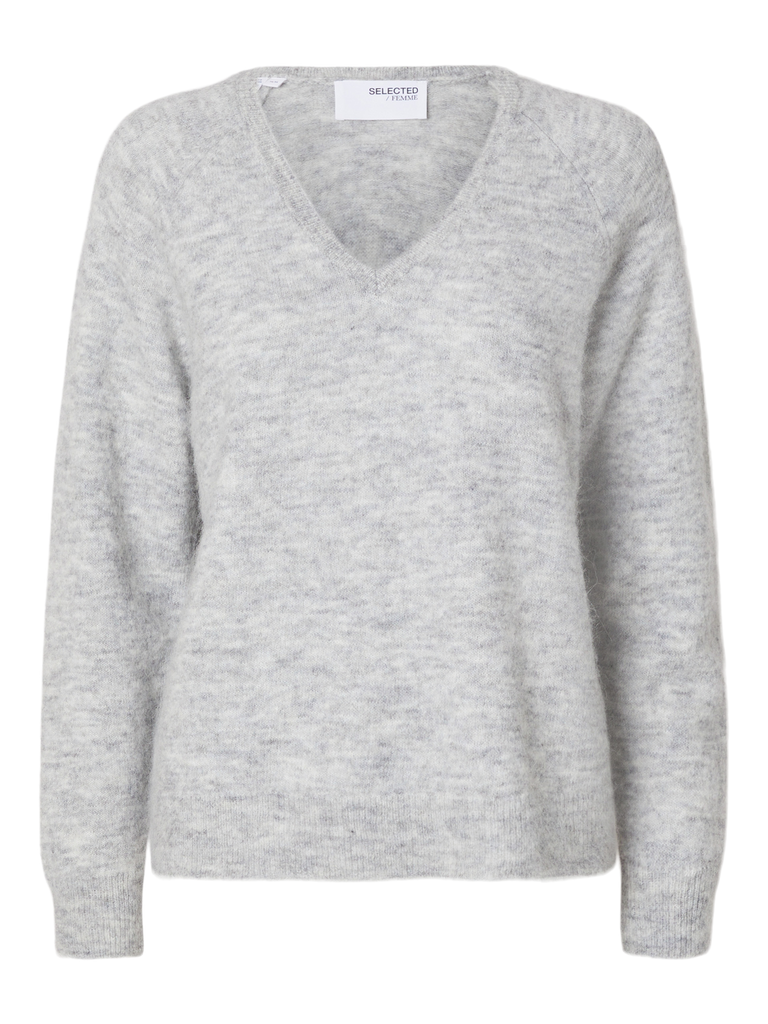 SLFLULU NEW LS KNIT V-NECK B NOOS-Strikk-Selected Femme-Aandahls