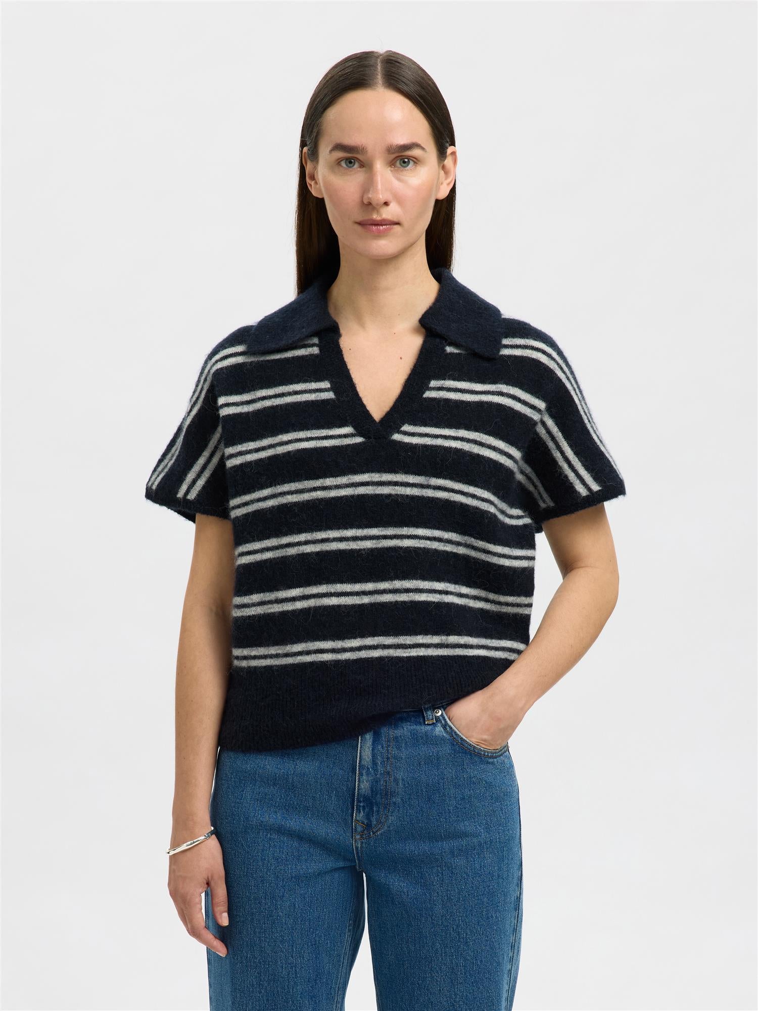 SLFLulu SS Knit Polo-Genser-Selected Femme-Aandahls