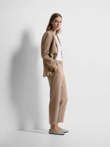 SLFRITA-RIA MW crop pant camel mel NOOS-Bukser-Selected Femme-Aandahls