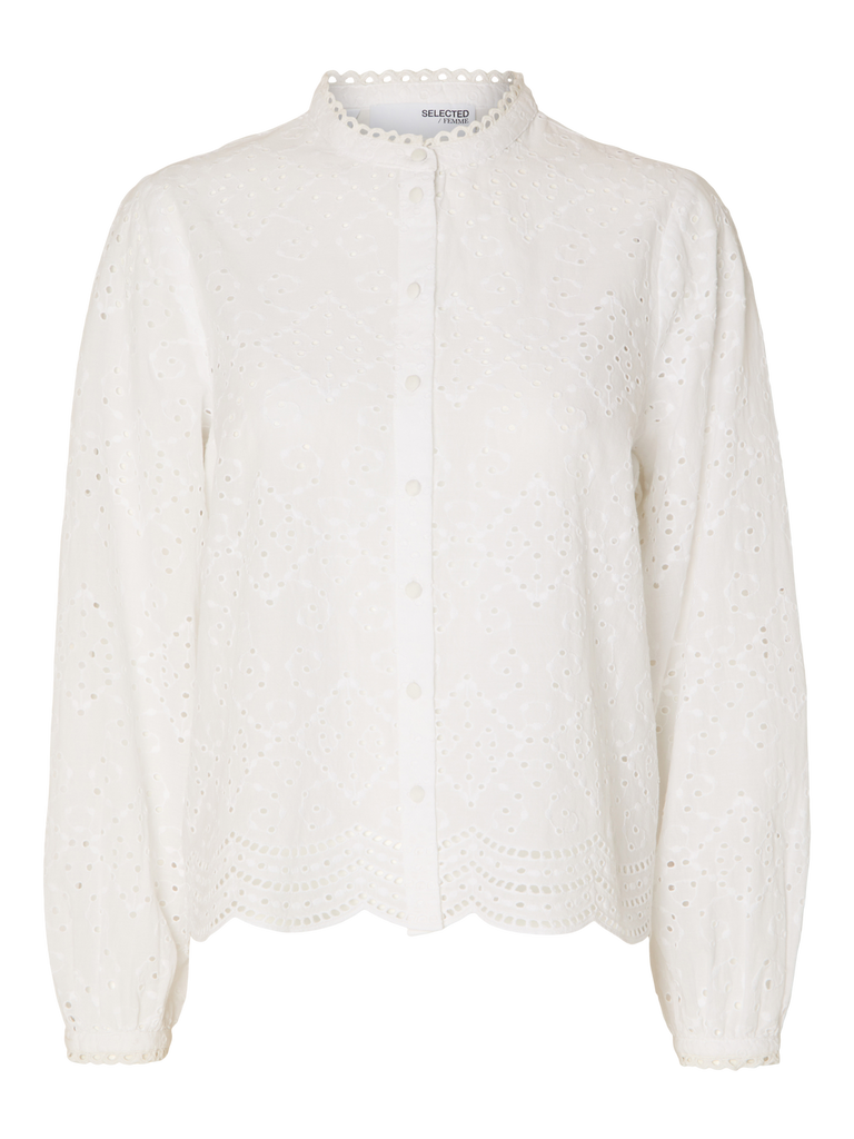 SLFTatiana L/S EMBR SHIRT NOOS-Skjorter-Selected Femme-Aandahls