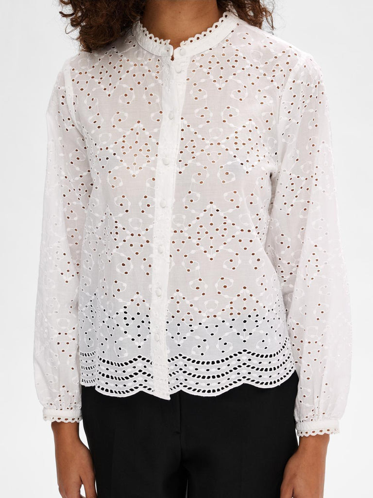 SLFTatiana L/S EMBR SHIRT NOOS-Skjorter-Selected Femme-Aandahls