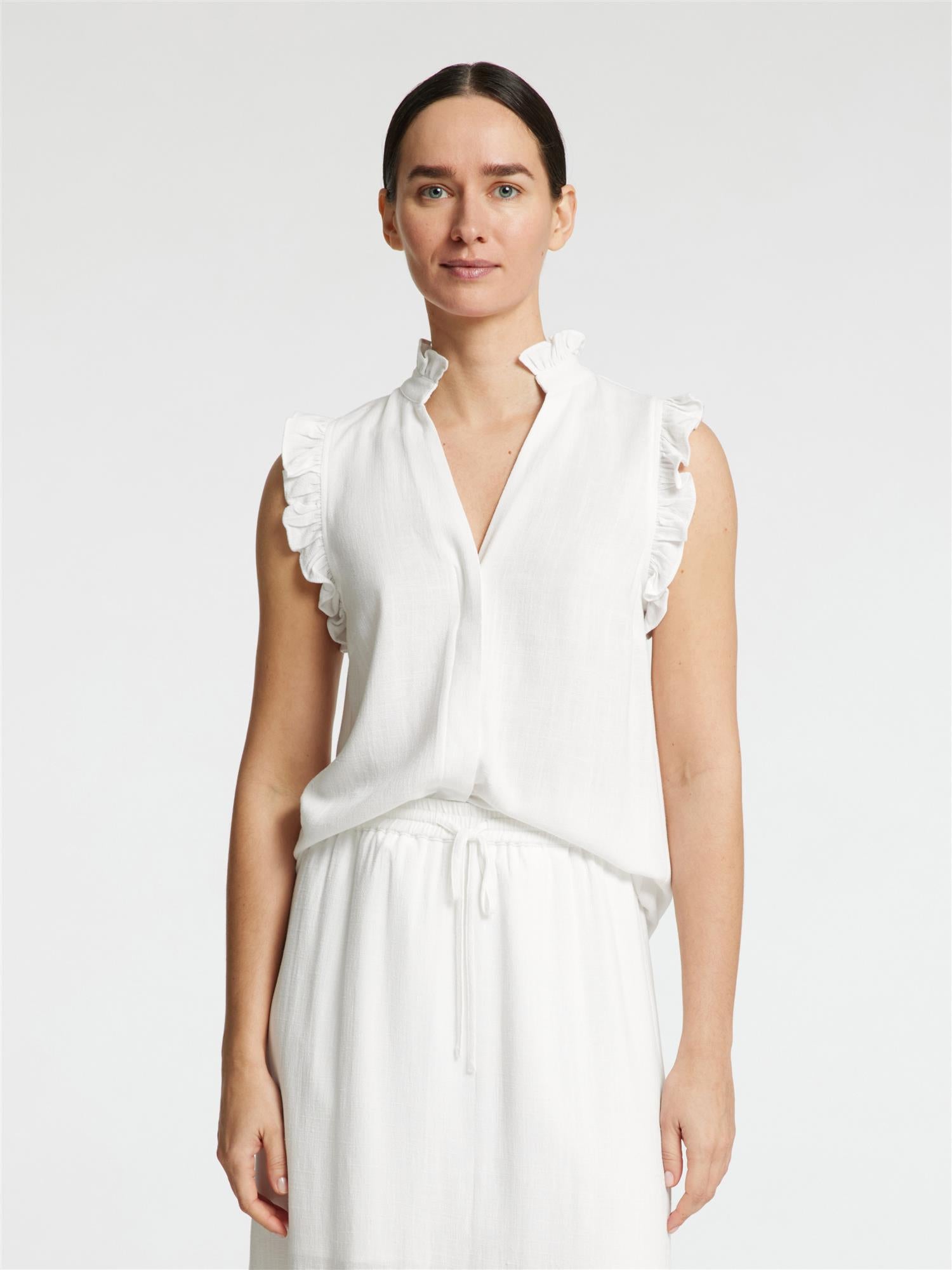 SLFViva Sun RUFFLE TOP NOOS-Skjorter-Selected Femme-Aandahls