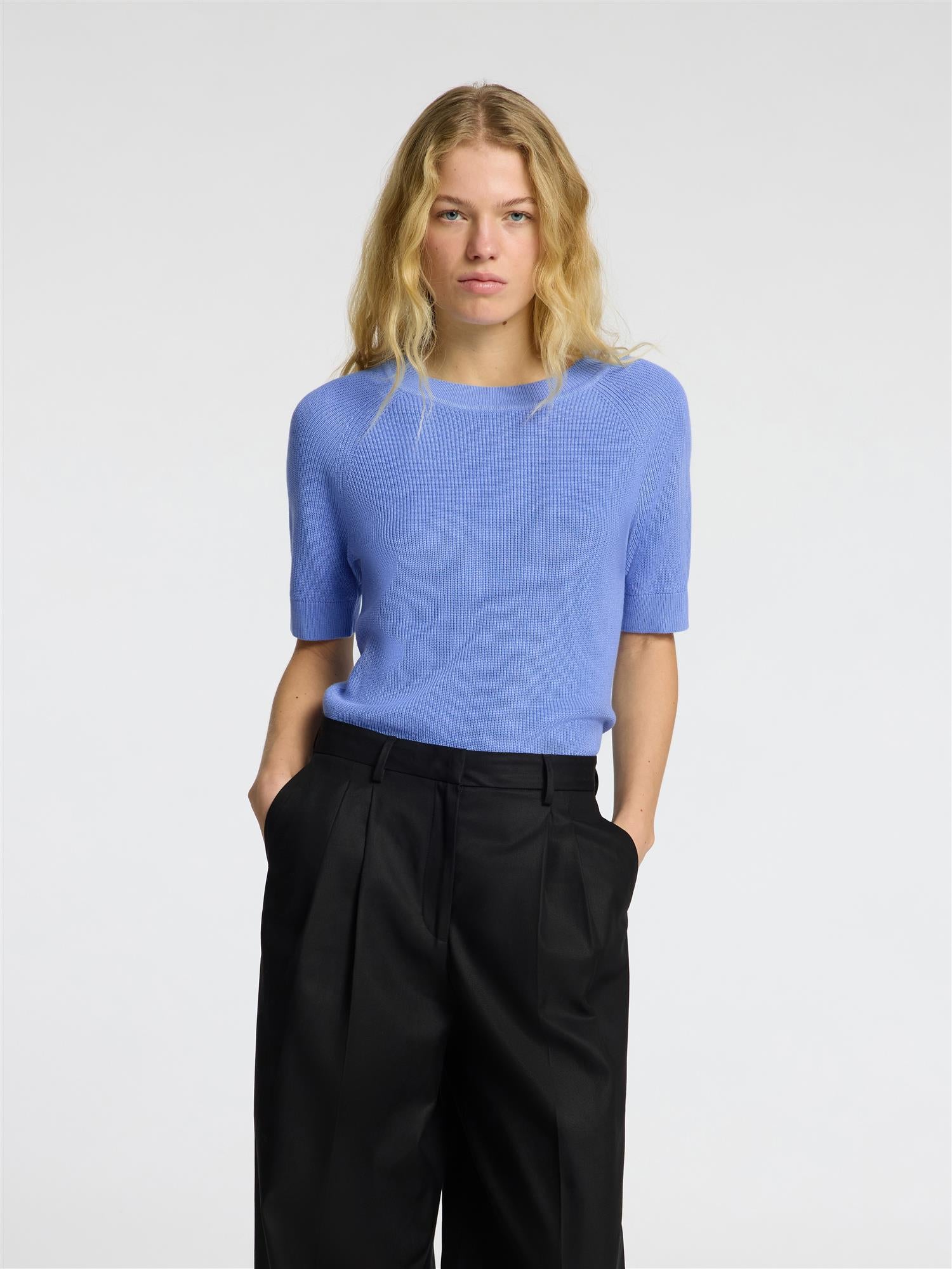 SLFelinna NEW SS KNIT TOP NOOS-Strikk-Selected Femme-Aandahls