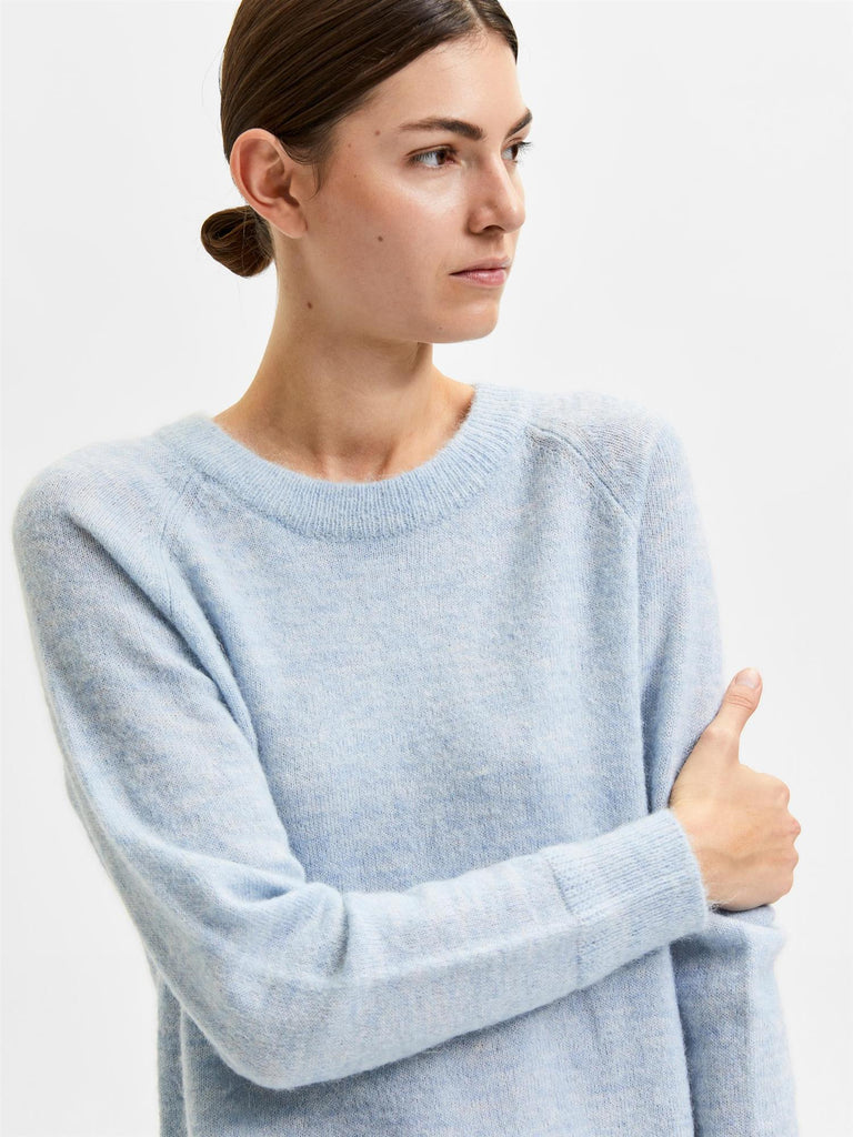 SLFlulu LS knit o-neck NOOS-Strikk-Selected Femme-Aandahls