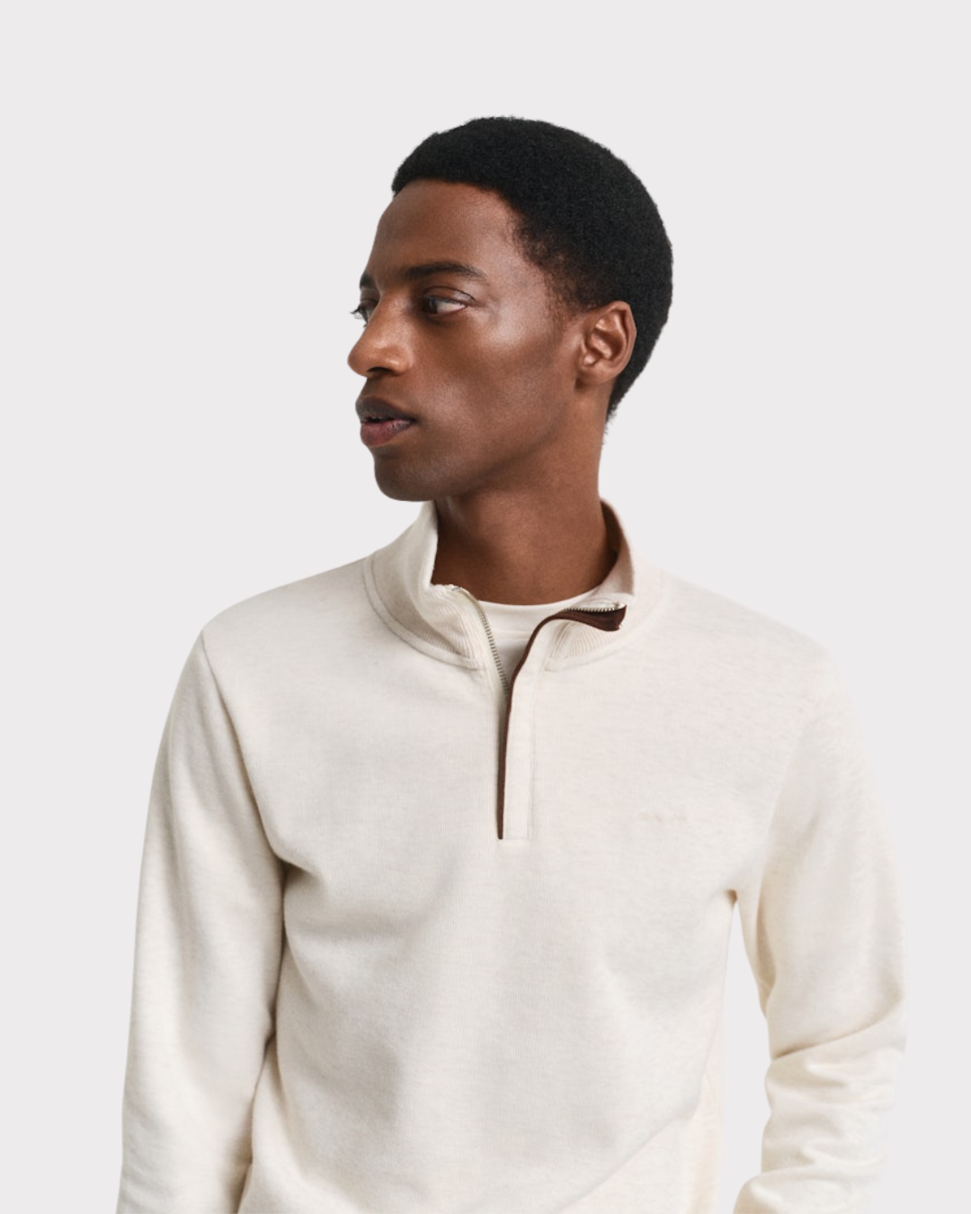 Sacker Rib Half Zip-T-shirt-Gant-Aandahls