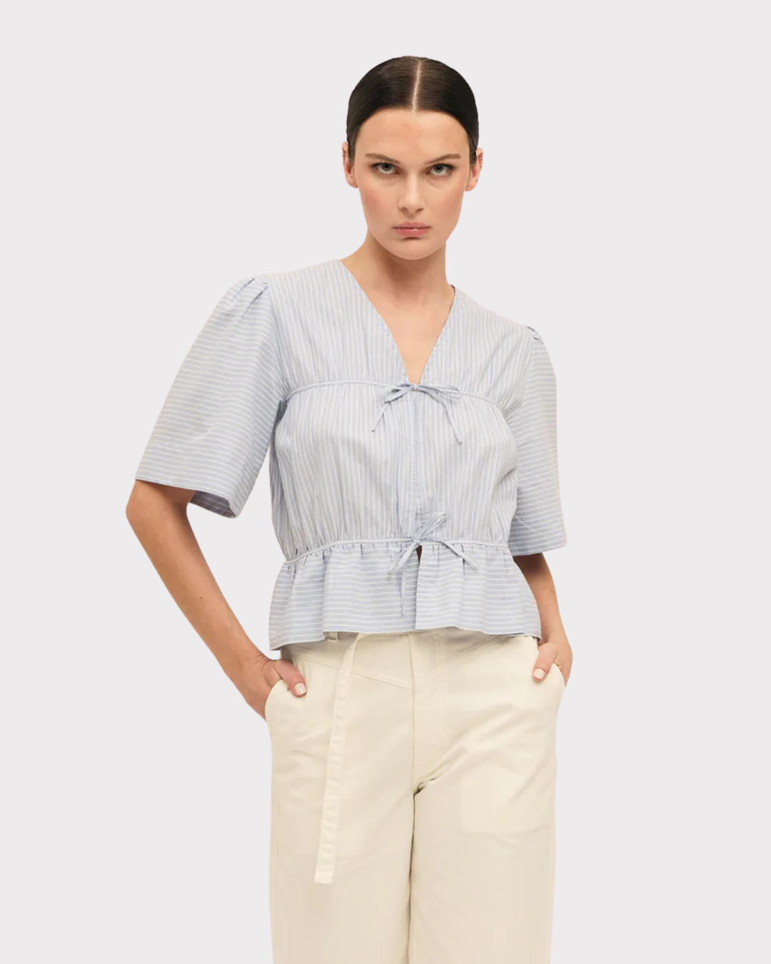 Sal ribbon blouse-Topp-OnceUntold-Aandahls